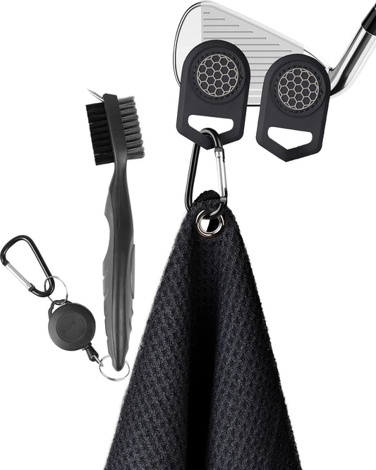 BIG TEETH Magnetic Microfiber Golf Towel Magnetic Golf Towel with Clip Magnetic Golf Towels for Golf Bags for Men