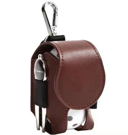 Leather Golf Ball Bag