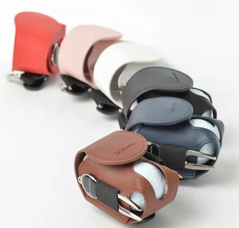 Leather Golf Ball Bag